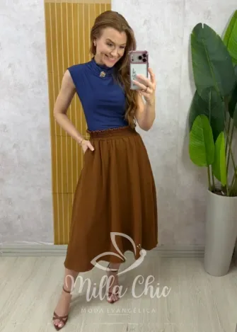 Milla Chic - Saia Francine - Marrom