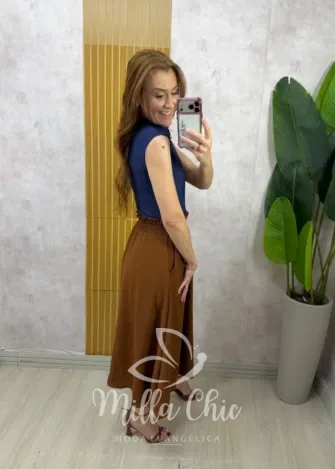 Milla Chic - Saia Francine - Marrom