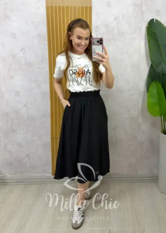 Milla Chic - Saia Francine - Marrom (cópia)