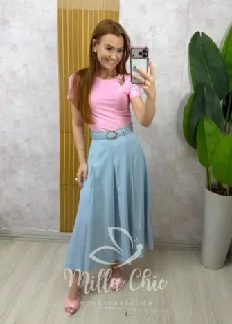 Milla Chic - Saia Gioconda em linho - Natural (cópia)