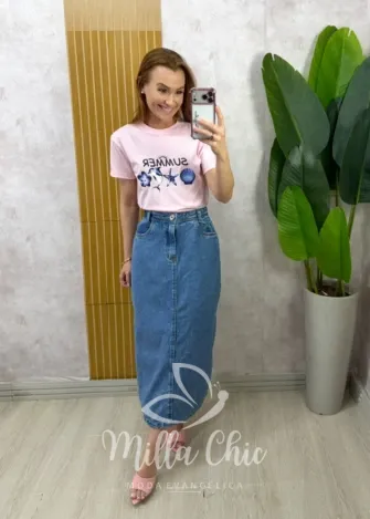 Milla Chic - Saia Jeans Laudiceia