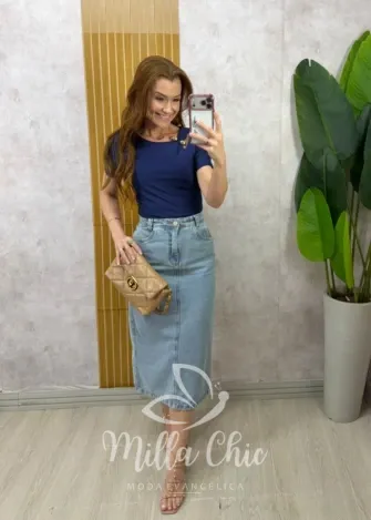 Milla Chic - Saia Jeans Laudiceia (cópia)