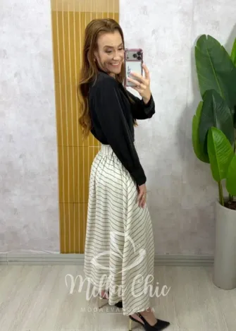 Milla Chic - Saia Regiane em linho - Natural