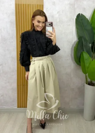 Milla Chic - Saia Rogéria - Bege