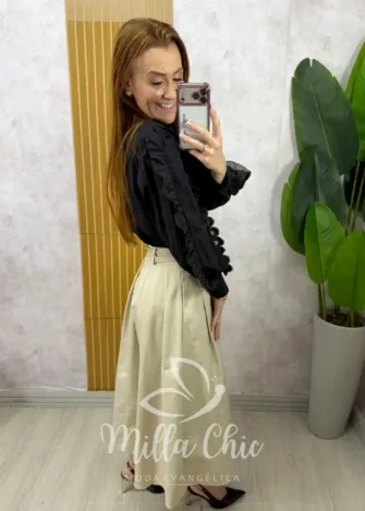 Milla Chic - Saia Rogéria - Bege