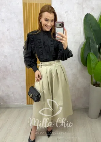 Milla Chic - Saia Rogéria - Bege