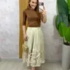 Milla Chic - Saia Vera em Lesie bordada - Branca (cópia)