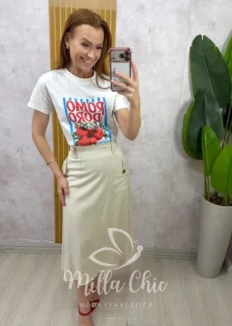 Milla Chic - T shirt pomodoro
