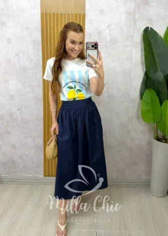 Milla Chic - Tshirt Sicília malha algodão