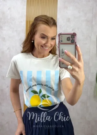 Milla Chic - Tshirt Sicília malha algodão