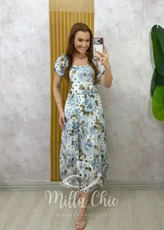 Milla Chic - Vestido Adriana em Tule Póa - Preto (cópia)