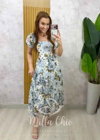 Milla Chic - Vestido Adriana em Tule Póa - Preto (cópia)