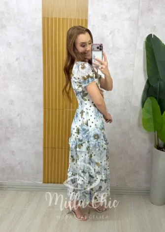 Milla Chic - Vestido Adriana em Tule Póa - Preto (cópia)