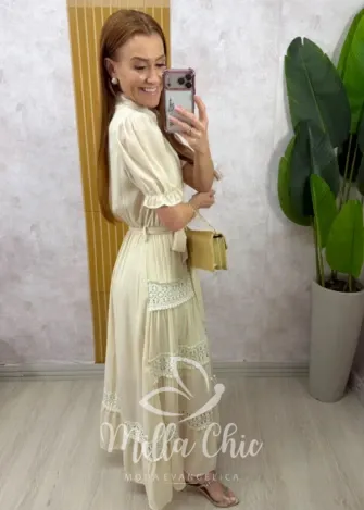 Milla Chic - Vestido Anastácia - Baunilha