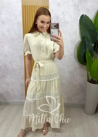 Milla Chic - Vestido Anastácia - Baunilha