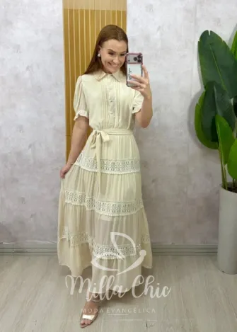 Milla Chic - Vestido Anastácia - Baunilha