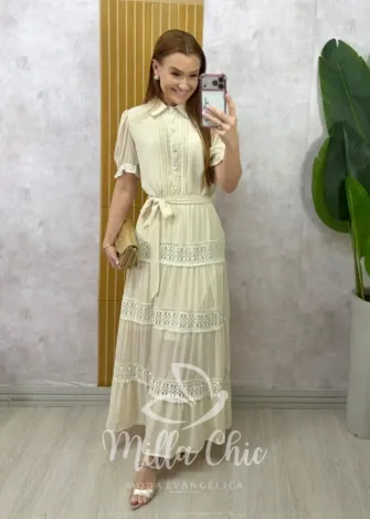Milla Chic - Vestido Anastácia - Baunilha