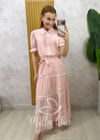 Milla Chic - Vestido Anastácia - Rosa