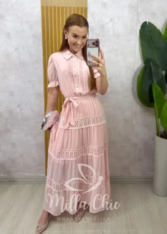 Milla Chic - Vestido Anastácia - Rosa