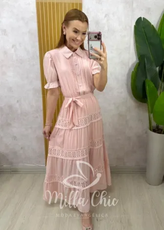 Milla Chic - Vestido Anastácia - Rosa