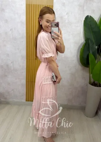 Milla Chic - Vestido Anastácia - Rosa