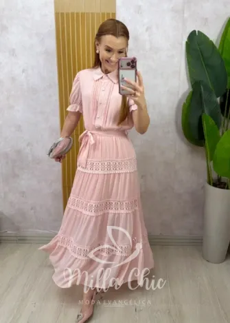 Milla Chic - Vestido Anastácia - Rosa