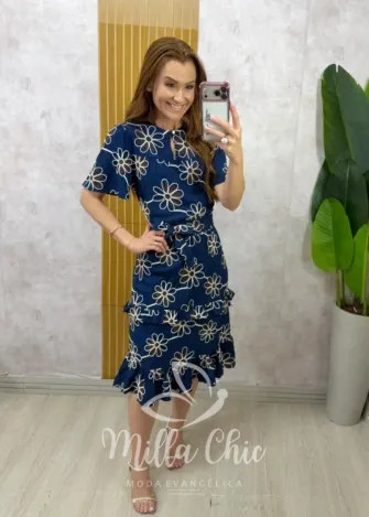 Milla Chic - Vestido Carmen – Viscolinho Bordado
