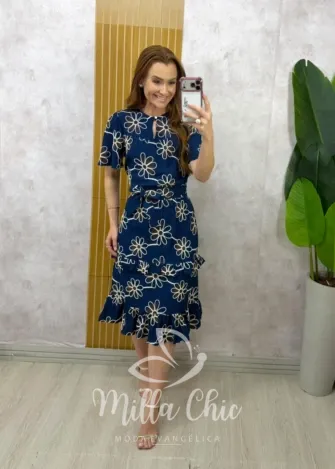 Milla Chic - Vestido Carmen – Viscolinho Bordado