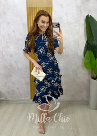 Milla Chic - Vestido Carmen – Viscolinho Bordado