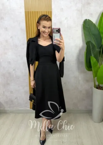 Milla Chic – Vestido Eliane em Suedi – Preto Milla Chic - Vestido Eliane em Suedi - Preto