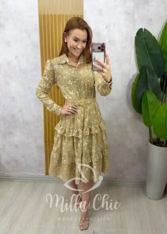 Milla Chic - Vestido Gisele em Chiffon bordado