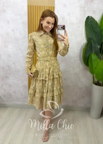Milla Chic - Vestido Gisele em Chiffon bordado