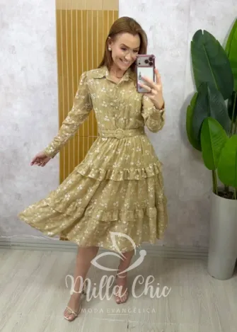 Milla Chic - Vestido Gisele em Chiffon bordado
