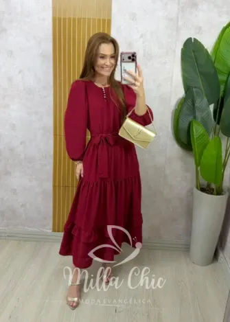 Milla Chic - Vestido Kátia - Cereja