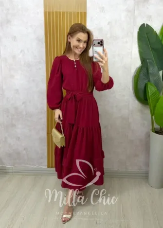Milla Chic - Vestido Kátia - Cereja