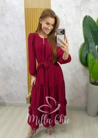 Milla Chic - Vestido Kátia - Cereja