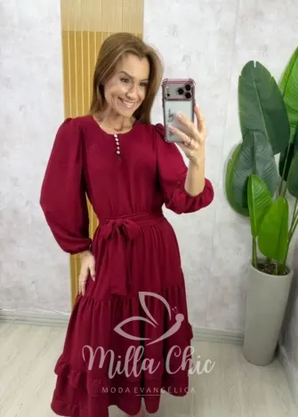 Milla Chic - Vestido Kátia - Cereja