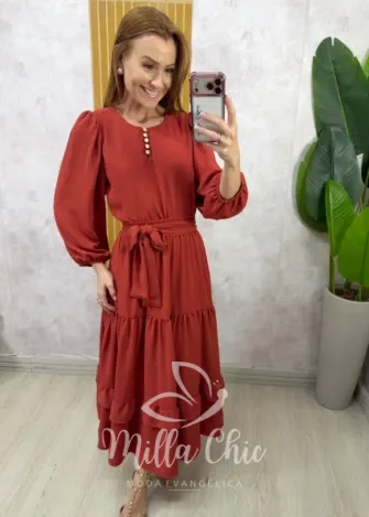 Milla Chic - Vestido Kátia - TerraCota