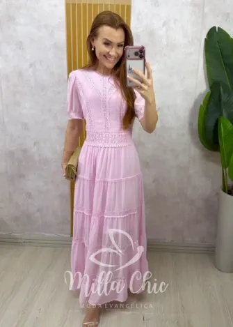 Milla Chic - Vestido Marisa - Rosa