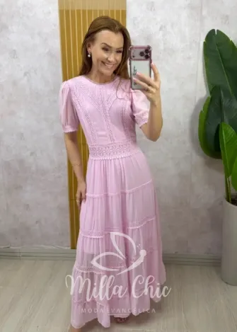 Milla Chic - Vestido Marisa - Rosa