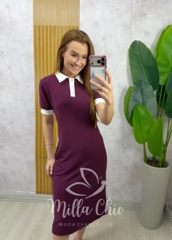 Milla Chic - Vestido Rita em Moletinho - Azul (cópia)