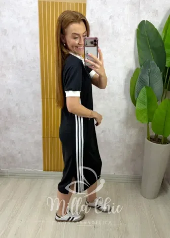 Milla Chic - Vestido Rita em Moletinho - Preto