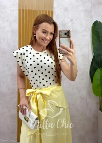 Milla Chic - Blusa Morina em Viscolycra póa