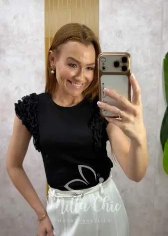 Milla Chic - Blusa Poliana - Preta