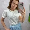 Milla Chic - Blusa Simone em cetim bordada - Branca (cópia)