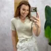 Milla Chic - Blusa Yolanda Tricot modal - Branca (cópia)