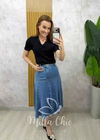 Milla Chic - Blusa Yolanda Tricot modal - Branca (cópia)