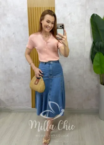 Milla Chic - Blusa Yolanda Tricot modal - Preta (cópia)