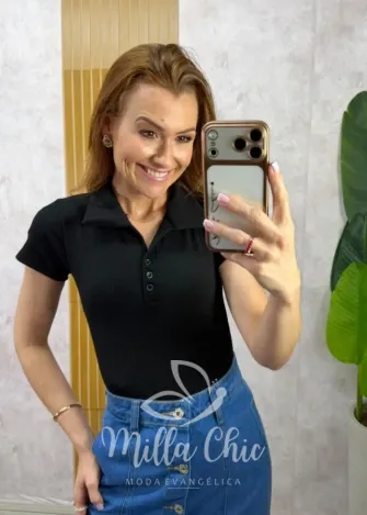 Milla Chic - Body Zilda - Preto