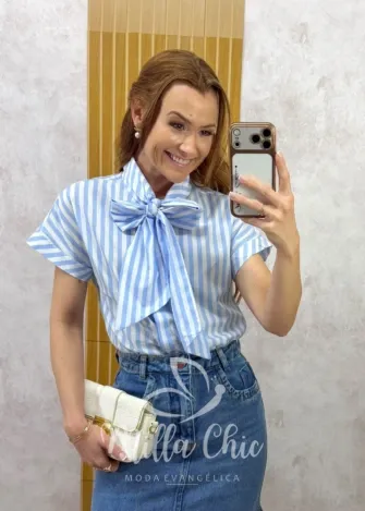 Milla Chic - Camisa Margot - Azul Claro
